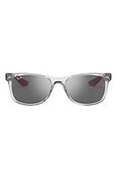 Ray-Ban Junior 50mm Wayfarer Mirrored Sunglasses in Transparent Grey at Nordstrom