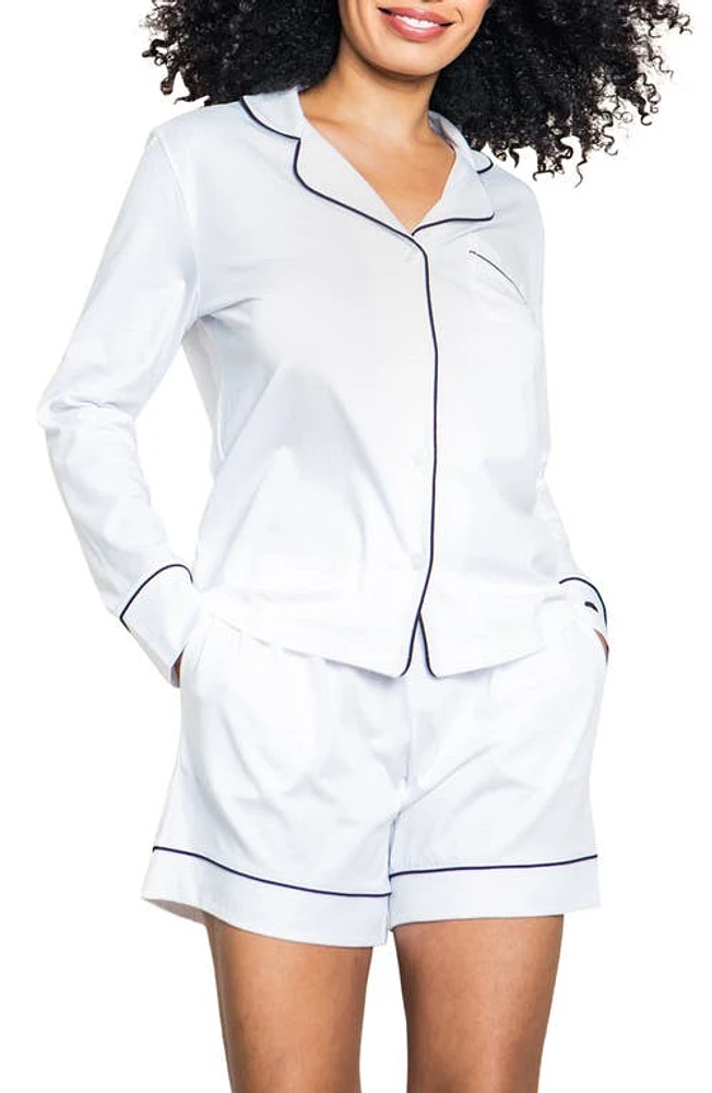 Petite Plume Luxe Pima Cotton Short Pajamas at Nordstrom