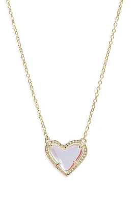 Kendra Scott Ari Heart Pendant Necklace in Dichroic Glass at Nordstrom