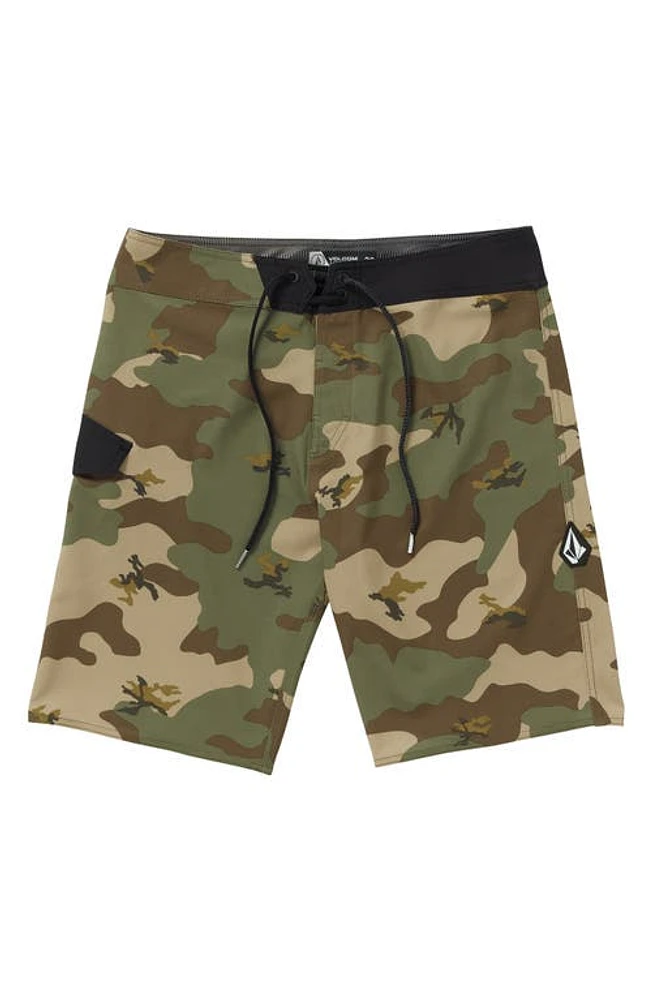 Volcom Lido Print Mod Board Shorts Camouflage at Nordstrom,