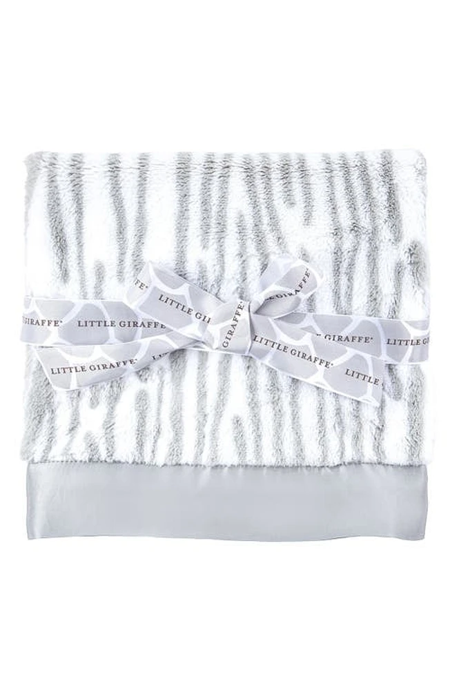 Little Giraffe Luxe Grass Baby Blanket in Silver at Nordstrom