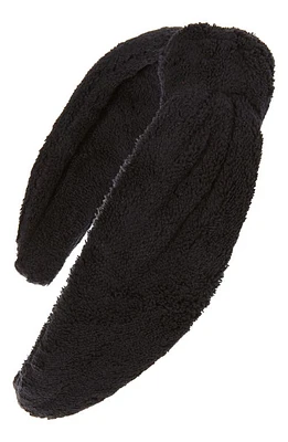 BP. Top Knot Fleece Headband in Black at Nordstrom