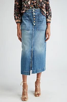 Ulla Johnson The Bea Denim Midi Skirt Danube Medium Indigo Wash at Nordstrom,