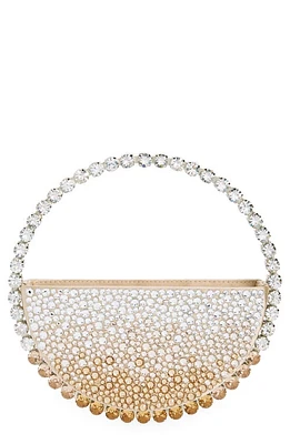 L'alingi Eternity Crystal Embellished Clutch in Gold/silver at Nordstrom