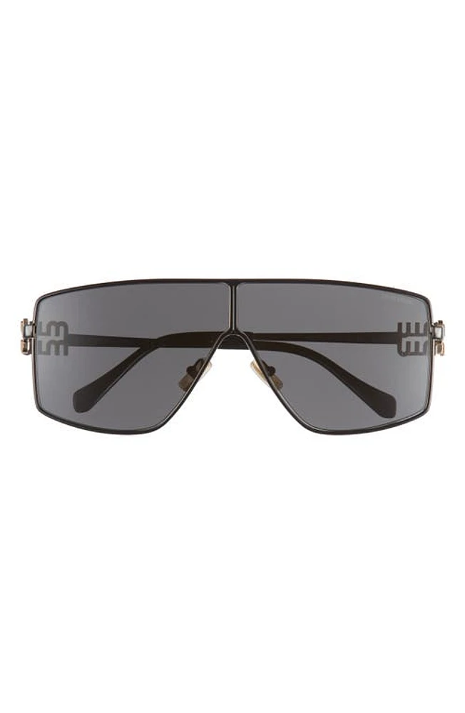 Miu Miu 69mm Oversize Shield Sunglasses in Black at Nordstrom