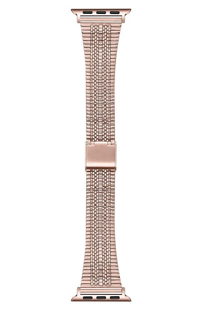 The Posh Tech Eliza Stainless Steel Apple Watch Watchband in Rose Gold at Nordstrom