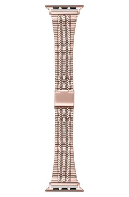 The Posh Tech Eliza Stainless Steel Apple Watch Watchband in Rose Gold at Nordstrom