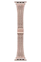 The Posh Tech Eliza Stainless Steel Apple Watch Watchband in Rose Gold at Nordstrom