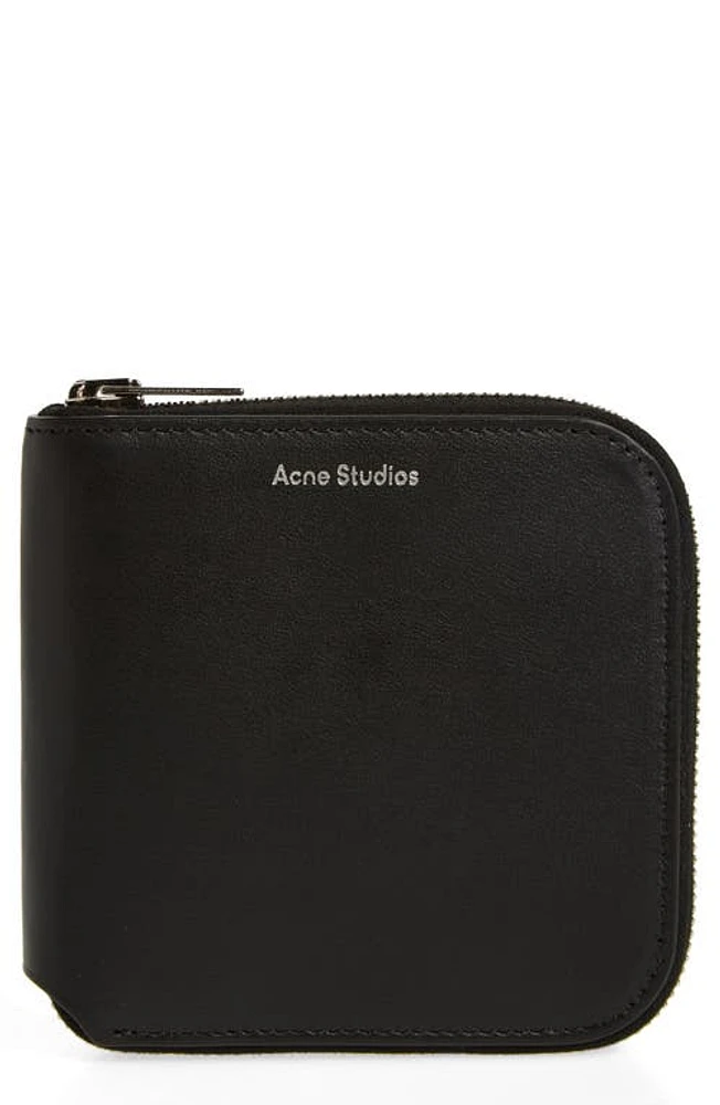 Acne Studios Csarite Leather Wallet in Black at Nordstrom