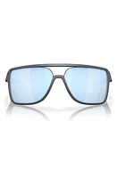 Oakley Castel 63mm Polarized Oversize Rectangular Sunglasses in Blue at Nordstrom