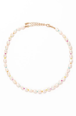 Petit Moments Rainbow Freshwater Pearl Necklace in Multi at Nordstrom