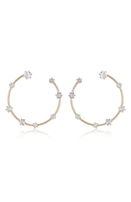 Ettika Large Cubic Zirconia Hoop Earrings in Gold at Nordstrom