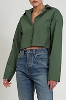 Rebecca Minkoff Layne Crop Button-Up Shirt at Nordstrom,