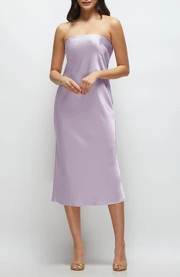 After Six Strapless Charmeuse Midi Cocktail Dress at Nordstrom,