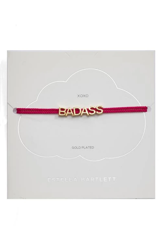 Estella Bartlett Badass Slider Bracelet in Wine at Nordstrom