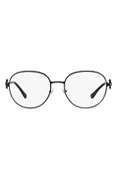 Versace 54mm Round Optical Glasses in Matte Black at Nordstrom