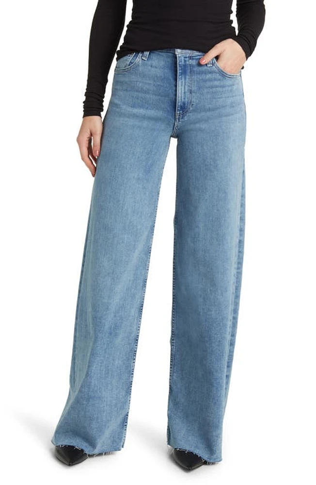 rag & bone Sofie Featherweight Raw Hem Wide Leg Jeans Whitney at Nordstrom,