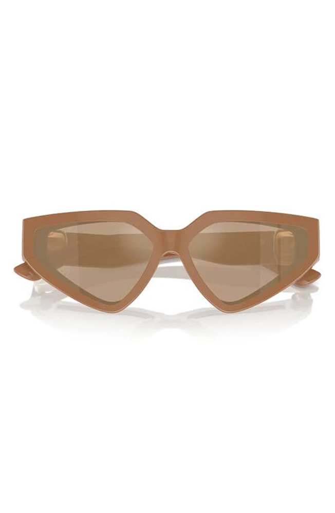 Dolce & Gabbana 59mm Butterfly Sunglasses in Camel at Nordstrom