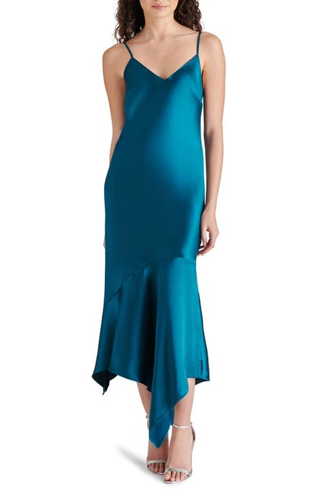 Steve Madden Lucielle Handkerchief Hem Satin Slipdress at Nordstrom,