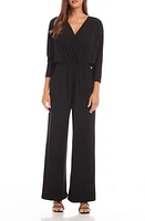 Karen Kane Wrinkle Resistant Jersey Jumpsuit Black at Nordstrom,