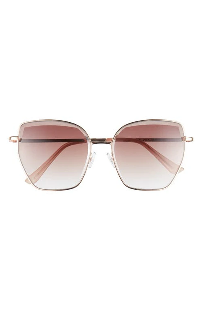 BP. 56mm Gradient Geometric Sunglasses in Gold- Brown at Nordstrom