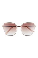 BP. 56mm Gradient Geometric Sunglasses in Gold- Brown at Nordstrom