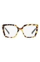 Prada 53mm Square Optical Glasses in Tortoise at Nordstrom