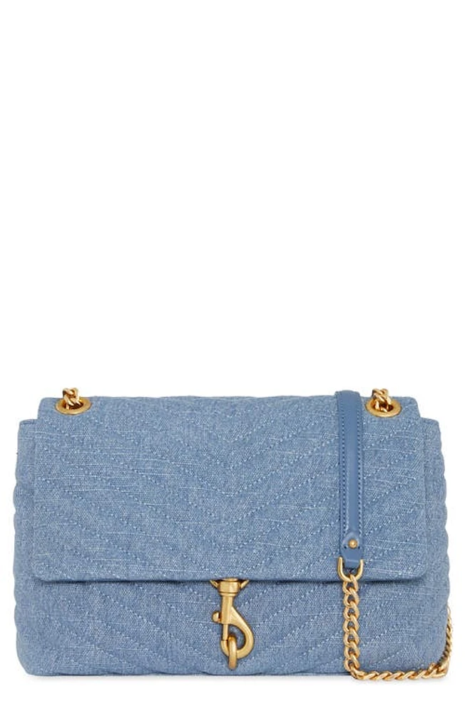 Rebecca Minkoff Edie Quilted Shoulder Bag in Denim at Nordstrom