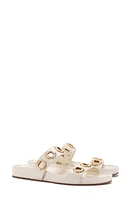 Larroudé Milan Slide Sandal Natural at Nordstrom,