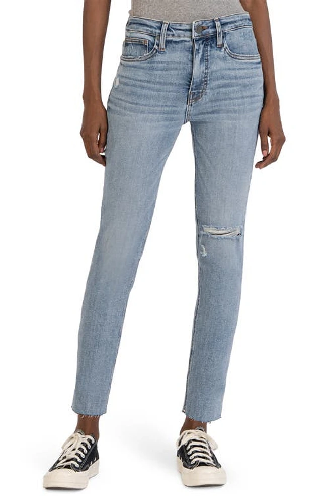 KUT from the Kloth Rachael Fab Ab Raw Hem High Waist Mom Jeans Earnestly at Nordstrom,