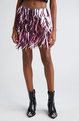 Rabanne Metal Fringe Miniskirt Pink at Nordstrom, Us