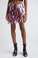 Rabanne Metal Fringe Miniskirt Pink at Nordstrom, Us