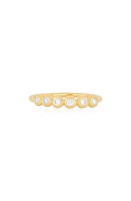 EF Collection Pillow Diamond Bezel Ring in 14K Yellow Gold at Nordstrom