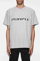 PURPLE BRAND Textured Jersey Logo Graphic T-Shirt Heather at Nordstrom,