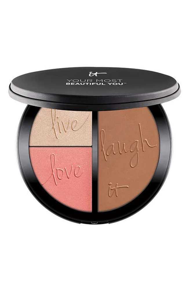 IT Cosmetics Most Beautiful You Anti-Aging Matte Bronzer, Radiance Luminizer & Brightening Blush Palette at Nordstrom