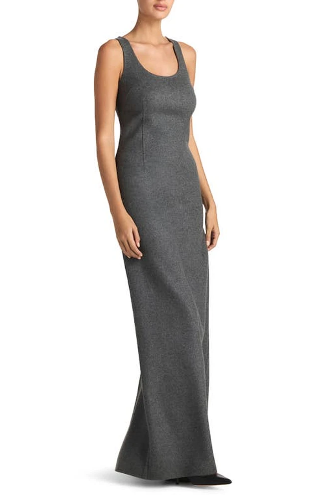 St. John Collection Double Face Wool & Cashmere Dress Light/dark Heather Gray at Nordstrom,