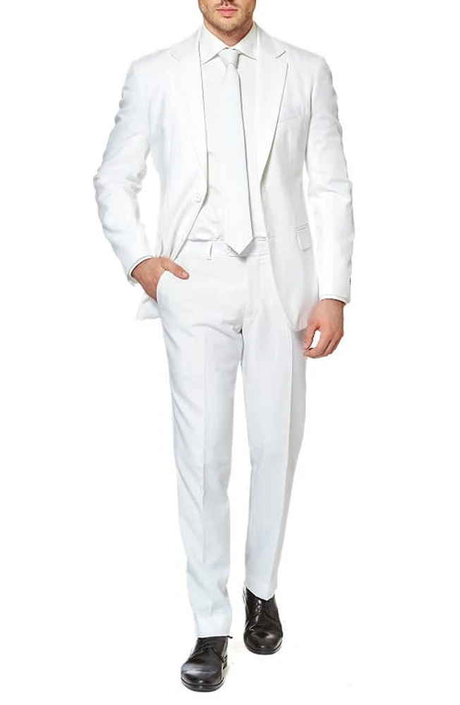 OppoSuits White Knight Trim Fit Two-Piece Suit with Tie Natural at Nordstrom,