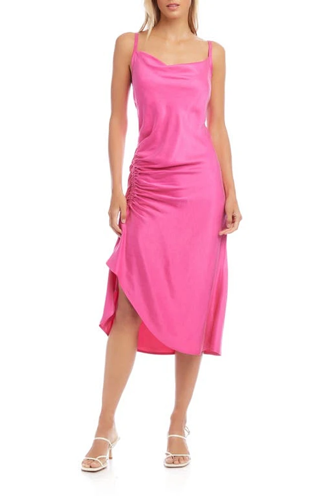 FIFTEEN TWENTY Stacy Sleeveless Satin Midi Dress Pink at Nordstrom,