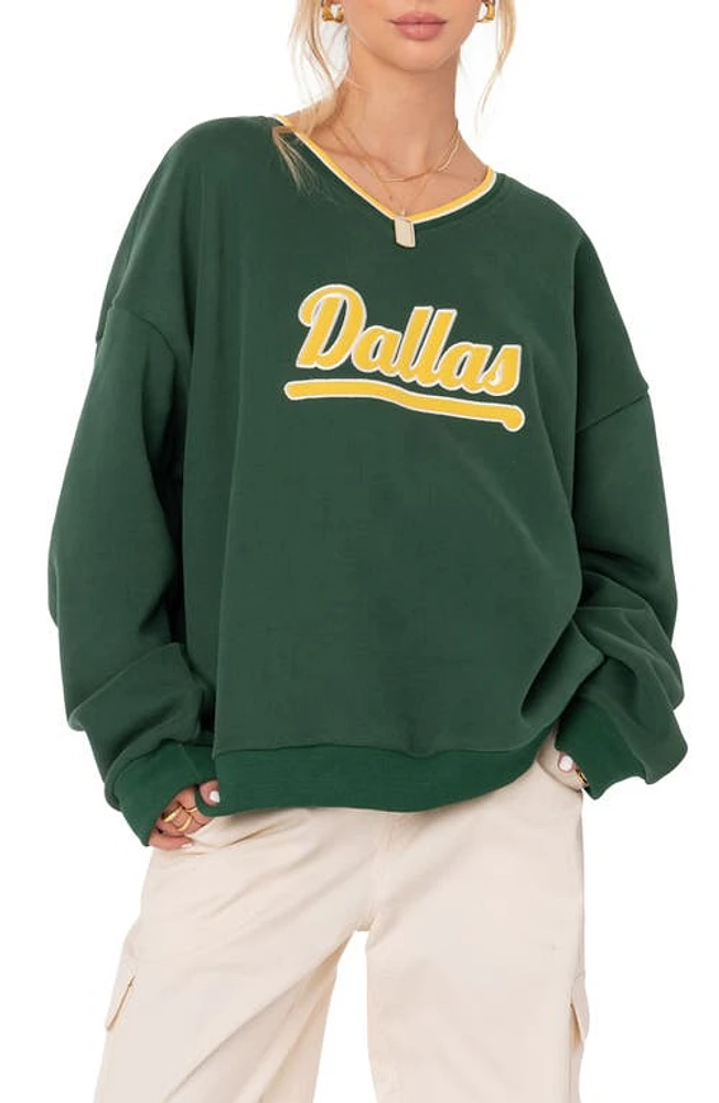 EDIKTED Dallas Sweatshirt Green at Nordstrom,