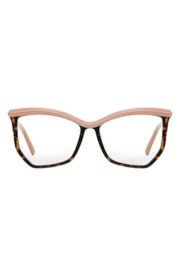 Fifth & Ninth Maggie 54mm Cat Eye Blue Light Blocking Glasses in Tan Torte at Nordstrom