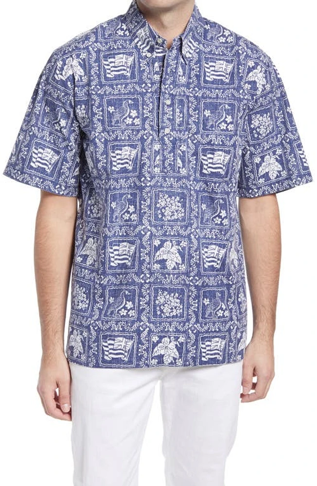 Reyn Spooner Lahaina Sailor Regular Fit Popover Shirt at Nordstrom,