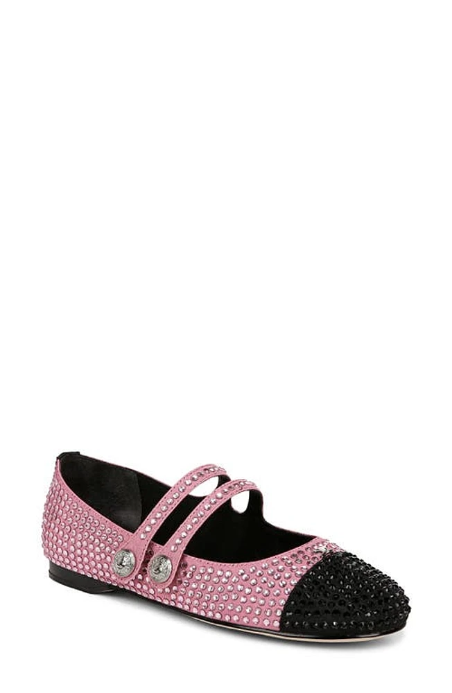 Circus NY by Sam Edelman Zoey Cap Toe Mary Jane Flat Pink Confetti/Black at Nordstrom,