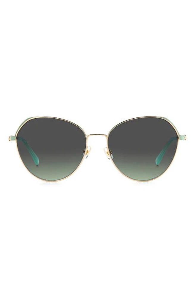 Kate Spade New York octavia 59mm gradient round sunglasses in Gold / Gradient at Nordstrom