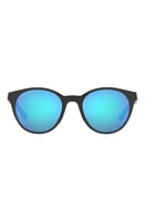 Oakley Spindrift 52mm Prizm Mirrored Polarized Round Sunglasses in Sapphire at Nordstrom