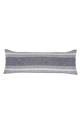 Pom Pom at Home Alpine Stripe Cotton Lumbar Accent Pillow in Grey/ivory at Nordstrom, Size 14X40