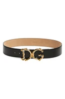 Dolce & Gabbana DG Baroque Buckle Calfskin Leather Belt at Nordstrom,