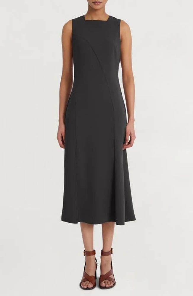 Luxely Sleeveless Square Neck Midi Dress Meteorite at Nordstrom,