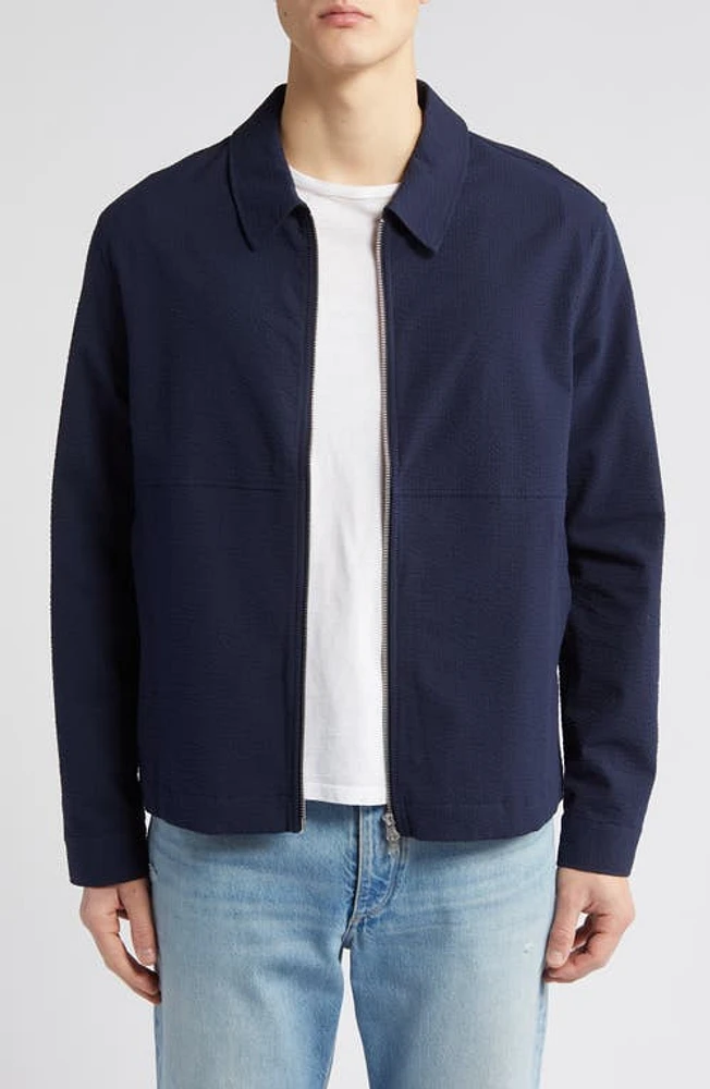 Wax London Eldon Seersucker Jacket Navy at Nordstrom,