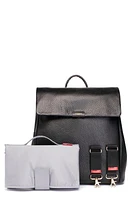 Storksak St. James Convertible Leather Diaper Backpack in Black at Nordstrom