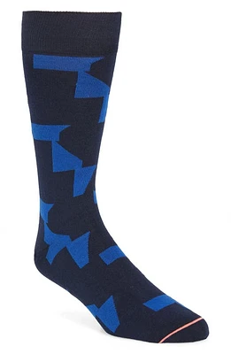 Paul Smith Dorain Geometric Dress Socks in Navy at Nordstrom